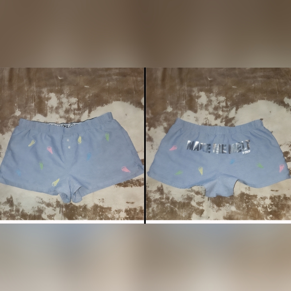 Blue Melt Me Boxer Shorts. Size: S